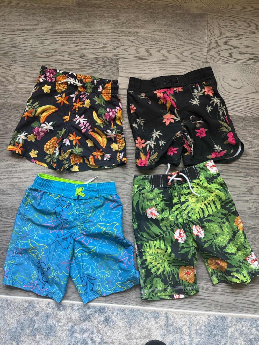 4 Pairs Swim Shorts Trunks